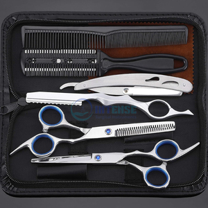 Kit de ciseaux de cheveux professionnels ensemble de coupe de cheveux pour hommes et femmes outils de barbier de salon en acier inoxydable pour un usage personnel et domestique - Product Image 3