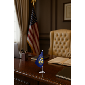 Drapeau de bureau de l'État du Nebraska imprimé numériquement en coton et polyester pour la décoration de la maison ou du bureau - Product Image 2