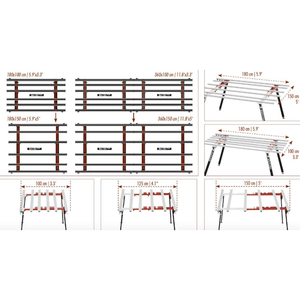 Bm 180 cộng với tấm lớn 180x100/150 cm chiều rộng thay đổi bàn làm việc đồ nội thất phòng thí nghiệm - Product Image 3