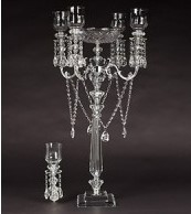 Candélabre moderne à 5 bras en métal aluminium argenté fait à la main Centre de table de mariage Bougeoirs chauffe-plat Décoration d'événement - Product Image 2