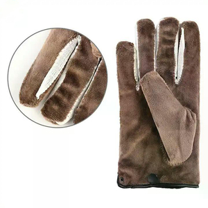 Gants d'hiver en cuir coupe-vent personnalisables avec isolation thermique Mitaines de qualité pour l'extérieur par temps froid Logo tendance - Product Image 2