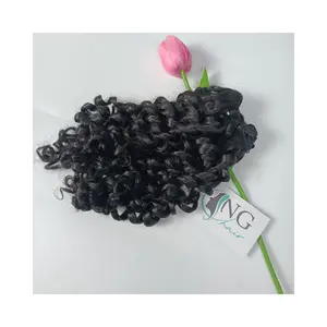 The Best Selling Product Pixie Curly Weft Hair Extension 100% VietNamses Human Hair Full Color Full Size Made In VN