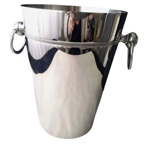 Seau en métal en acier inoxydable Seau à Champagne fini miroir Refroidisseur de vin Seau à glace Maison Hôtel Décoration de table - Product Image 1