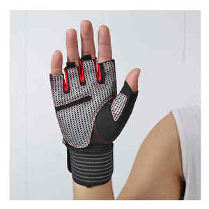 Guantes de entrenamiento de levantamiento de pesas con logotipo personalizado con soporte de muñeca, guantes de gimnasio para hombres y mujeres - Product Image 5