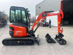 Mini-excavatrice sur chenilles Kubota d'occasion avec moteur et boîte de vitesses (composants essentiels) - Product Image 4