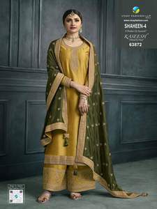 Trajes de diseñador de diamantes bordados de secuencia de seda de calidad superior pesada tradicional india mujeres Venta caliente último Salwar Kameez - Product Image 3