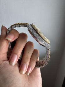 Reloj de Lujo para Hombre con Diamantes Moissanite, Chapado en Oro Blanco, Estilo Hip Hop, Precio de Fábrica, Venta al Por Mayor - Product Image 2