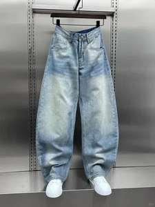 กางเกงยีนส์ซักทรงตรงตรงขากว้างกางเกงมีดโค้งทรงหลวมแนวสตรีทแบบอเมริกันทันสมัย - Product Image 2