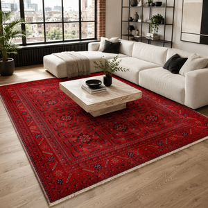พรมเน็ตไลน์ โฮม อีสท์เวิร์ด บอร์เดอร์ ดีพ เรด เฮอริเทจ แบบซักได้ - Product Image 3