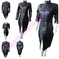 Mini robe noire sans manches décontractée d'été personnalisée en cuir PU pour femmes robes sexy en latex avec fermeture éclair pour femmes Offre Spéciale