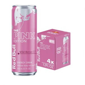 RedBull Édition Printemps 2025 Waldmeister Pamplemousse Rose Sans Sucre Boisson Énergisante Emballage en Bouteille Boîte en Gros Fibre Alimentaire Primaire - Product Image 2