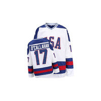 Maillot de hockey sur glace D-5 Adult Mighty Ducks, haute qualité, 100% polyester, séchage rapide, personnalisable avec le nom de l'équipe