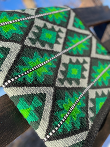 Manta de sillín de lana hecha a mano para Rancho de entrenamiento de equitación occidental y carreras de barriles con forro de polialgodón - Product Image 4