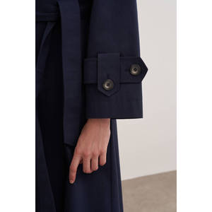 Gabardina Azul Marino de Corte Holgado para Otoño - Product Image 4