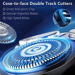 Afeitadora Eléctrica Rotatoria Inalámbrica para Cabeza, Kit de Aseo Húmedo/Seco para Hombres Calvos, Cortapelos IPX7, Recortador de Nariz y Barba para Rostro - Product Image 3