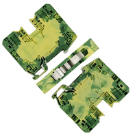 285-137 in Stock 2-conductor Ground Terminal Block Brand New Original German 35mm2 Lateral Marker Slots Green-yellow 285 137