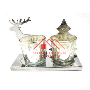 Centro de mesa Vela de cristal antigua Votiva para decoración de boda Portavelas de luz T para hoteles en casa - Product Image 3