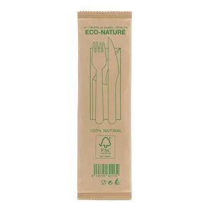 Set di posate usa e getta ecologiche Akebia: gadget verdi per una ristorazione sostenibile - Product Image 2