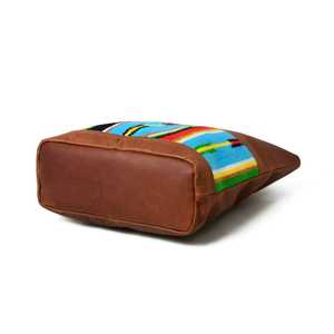 Wholesale Custom Large Capacity Women's Leather <b>Tote</b> <b>Bags</b> with Western Aztec Print & Zipper Design - Product Image 4