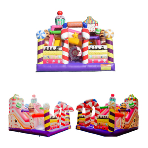 Precio de fábrica gran princesa rosa de dibujos animados castillo inflable hinchable rebote casa saltarina con toboganes dobles - Product Image 6