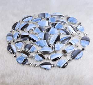 Premium Blue <b>Opal</b> <b>Pendant</b> with Bezel Set Classic Style Fashionable Gemstone Jewelry for Wholesale Buyers - Product Image 4