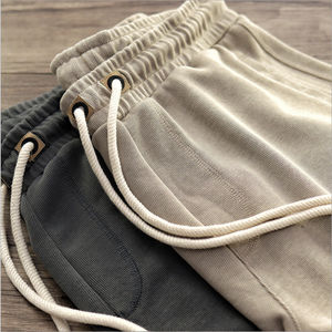 Joggers de secado rápido de poliéster 2 en 1 para hombre, pantalones cortos sólidos para entrenamiento atlético, gimnasio, correr, con logotipo frontal - Product Image 5