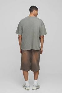 Wholesale Oversized Heavy 100% Cotton <b>T</b>-<b>Shirt</b> Distressed Vintage Style Unisex 300 Gsm <b>Black</b> <b>T</b>-<b>Shirts</b> - Product Image 3