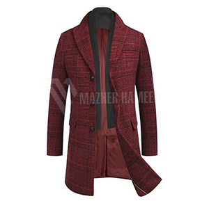 Abrigo largo de mezcla de lana blanco puro elegante para hombre, gabardina formal de invierno al por mayor, fábrica personalizada OEM - Product Image 5