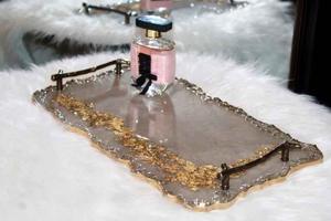 Resin Decorative Tray in Multiple Colors Rectangle Home Decor Resin Tray High Quality - Product Image 1