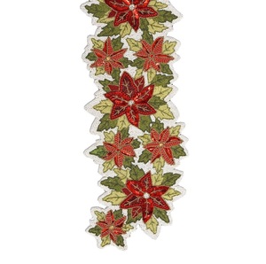 <b>Gift</b> Craft Elegant Seed Beads Embroidery <b>Table</b> Runner <b>for</b> <b>Christmas</b> or Halloween Special Events and Reception - Product Image 3