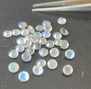 Piedra lunar de labradorita natural al por mayor, piedras preciosas sueltas facetadas de corte redondo de 2mm-30mm con juego de colores para la fabricación de joyas - Product Image 5
