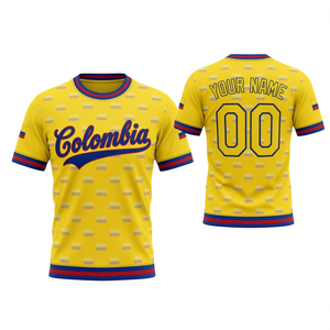 Maglia da Calcio Unisex Colombia WC 2026 con Motivo Bandiera, Set Completo per Tifosi, Regalo per il Giorno della Partita - Product Image 2
