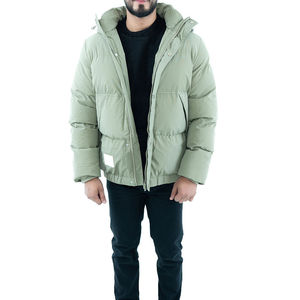 Nouvelles vestes matelassées d'hiver style tendance unisexe, épaisses, imperméables, à capuche, avec logo frontal, décontractées et tendance - Product Image 1