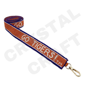 <span class=keywords><strong>Houston</strong></span> <span class=keywords><strong>Cougars</strong></span> tali tas manik-manik, tali dompet manik-manik emas putih, aksesori modis untuk tas - Product Image 4