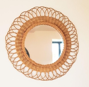 Espejo de ratán personalizado para decoración de interiores, marco de espejo de ratán para algas marinas, ANASE - Product Image 2
