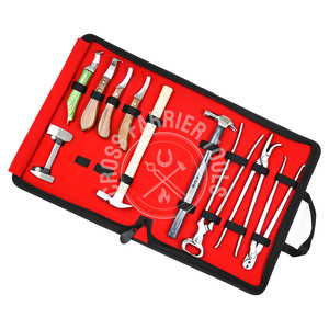 Custom Professional Equine Veterinary Instrument Set Horse Farrier Tool Kit with Hoof Knife Loop with Hook, Nail <b>Puller</b> Buffer - Product Image 1