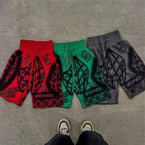 Short en coton surdimensionné délavé à l'acide pour hommes personnalisé 100% lourd avec impression DTG à motif solide et décontracté - Product Image 1