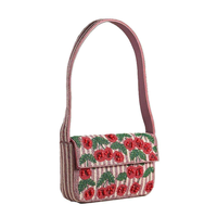 Sac à main de luxe brodé à la main avec perles pour femme - Couleur/taille personnalisable, impression de logo en typographie, utilisation quotidienne