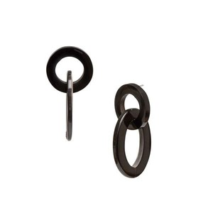 Pendientes redondos de resina para mujer, aretes de aro de resina, creativos, grandes y trenzados - Product Image 3