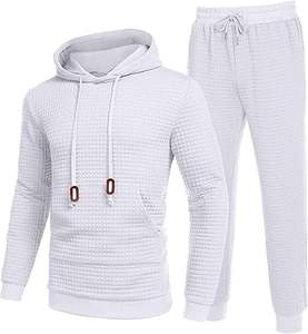 Haut hommes 2 pièces hiver Logo sweat Jogging pantalons de survêtement personnalisé en gros à manches longues pull à capuche athlétique grande taille - Product Image 2