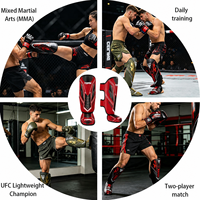 Protège-tibias TOPN MMA Muay Thai personnalisés en usine, en PU, pour adultes, entraînement de kickboxing, protection professionnelle, légers et souples, pour la boxe sur pied