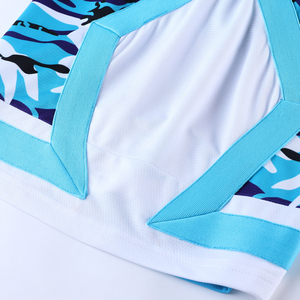 Shorts de basketball légers pour hommes TBF-166, camouflage, tissu respirant en maille, taille élastique, imprimé, été, 100% technique - Product Image 4