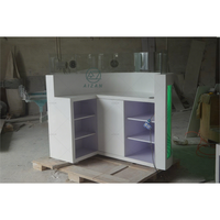 Les meubles à la maison commerciaux de barre ont mené allument l'acrylique changeant de couleur petit compteur incurvé moderne de barre de table du DJ
