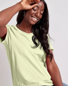 Camiseta de algodón informal de alta calidad para mujer, camiseta de manga corta transpirable e imprimible personalizada, talla XL - Product Image 4