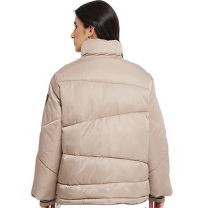 Ropa de moda Diseño personalizado Cremallera completa Diseño de cuello pesado de alta calidad Palangre Baggy Winters Warm Chaquetas de mujer - Product Image 4