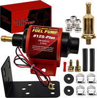 12V Universelle Hochleistungs-Elektrokraftstoffpumpe 5-9PSI 35GPH 130L/H Komplettes Installationskit Geräuscharmer Betrieb Benzin