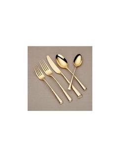 Cubiertos de metal de borde plano con contornos mínimos hechos para restaurantes de casas de diseño o eventos de lujo - Product Image 1