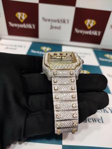 นาฬิกาเพชรทรงน้ำแข็งขนาด40มม. สำหรับผู้ชายจากอินเดีย - Product Image 3