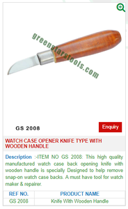GS 2008 Knife Type Wood <b>Watch</b> <b>Case</b> Opener Jewelry Tools for Jewellery Work - Product Image 2