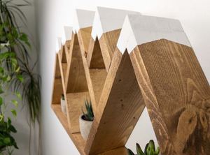 Peak mountain <b>shelf</b> with hook wall mounted storage <b>shelves</b> for home hotels living room kitchen bathroom home decor accessories - Product Image 2